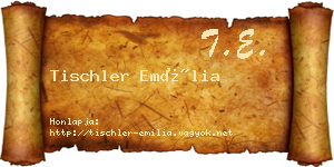 Tischler Emília névjegykártya